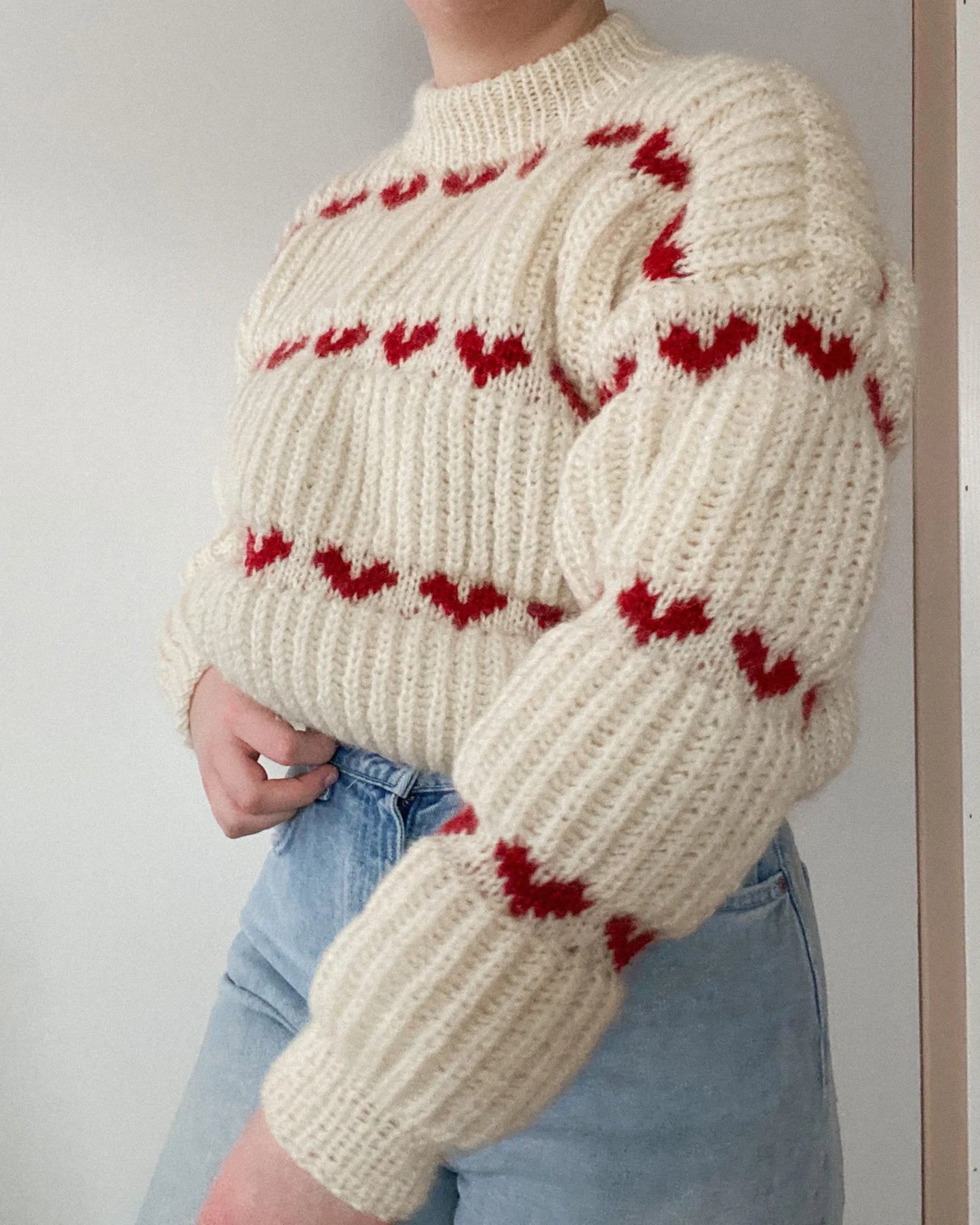 Cozy Heart Knit Sweater Pattern