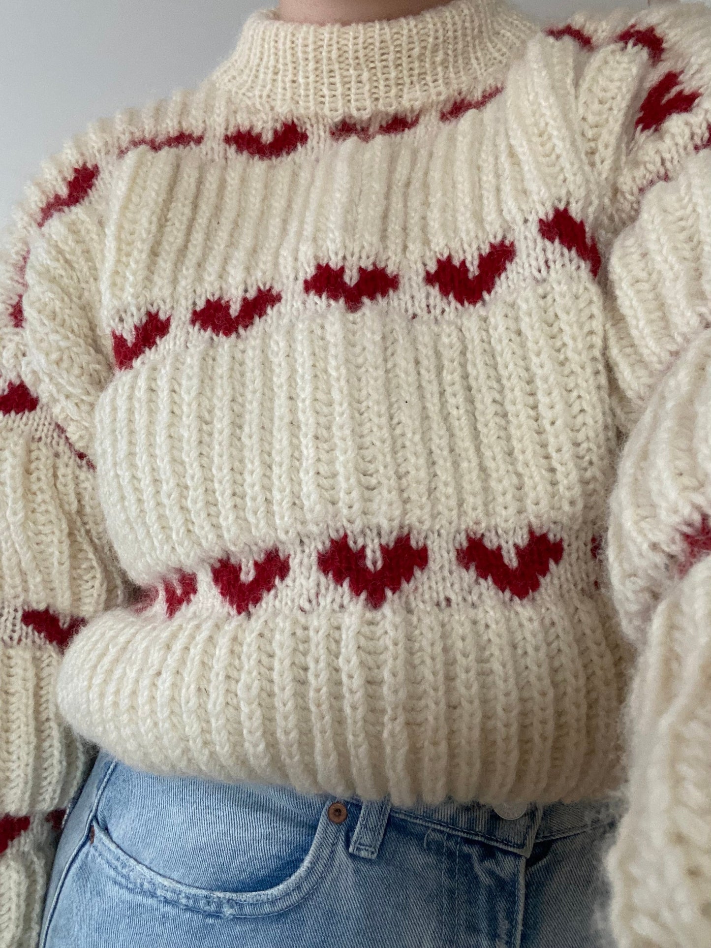 Cozy Heart Knit Sweater Pattern