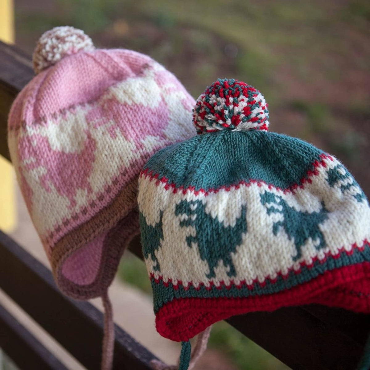 Dino Warm Ears Hat Knitting Pattern