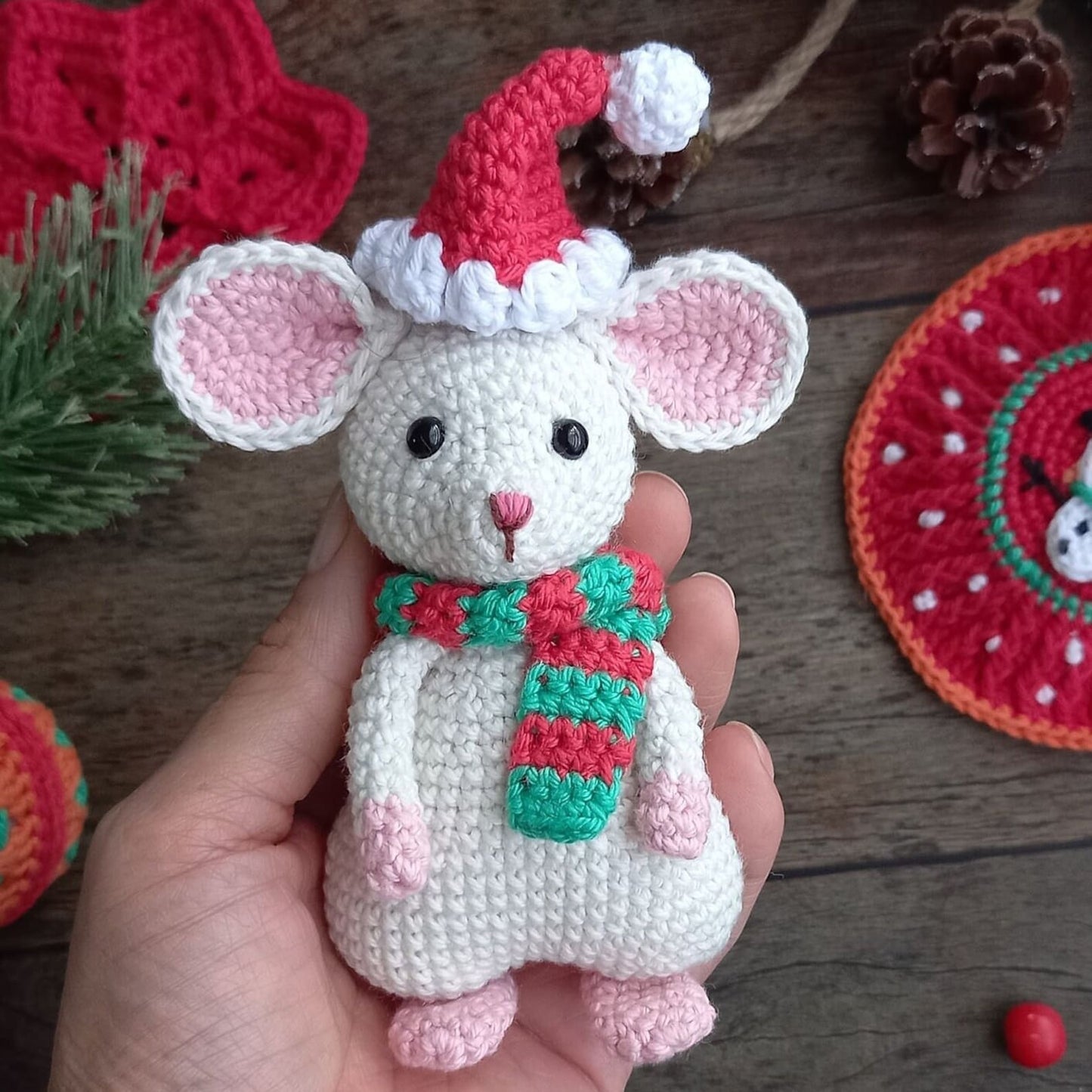 Festive Crochet Mice Pattern
