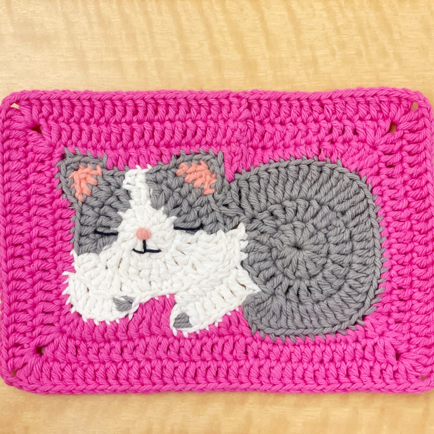 Crochet Cat Granny Squares Pattern