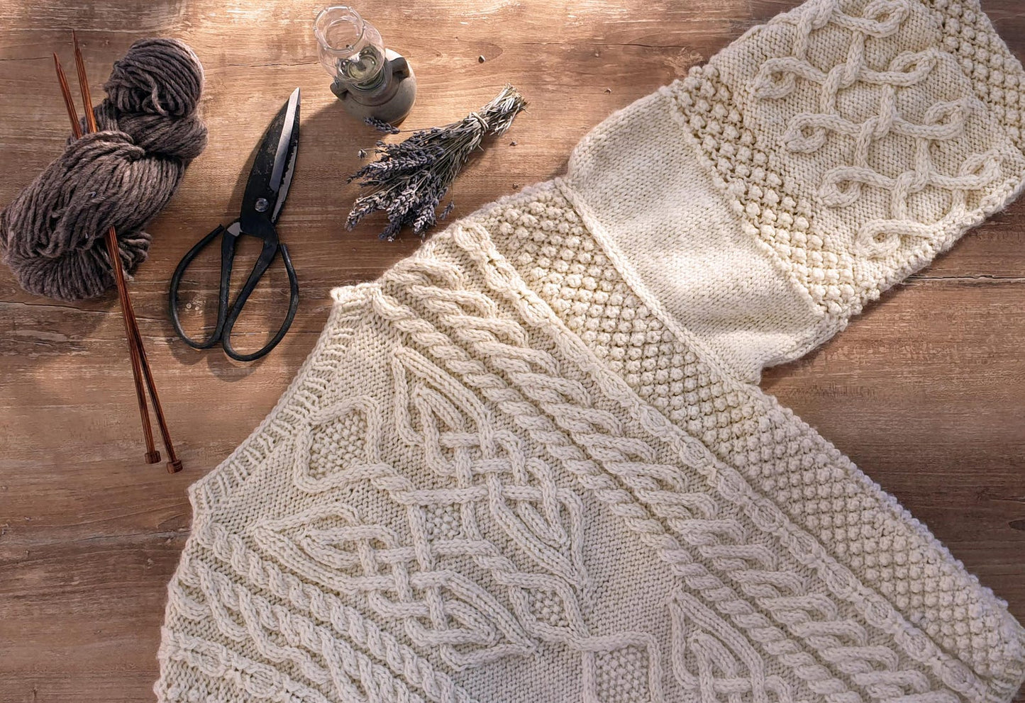 Aran sweater knitting pattern