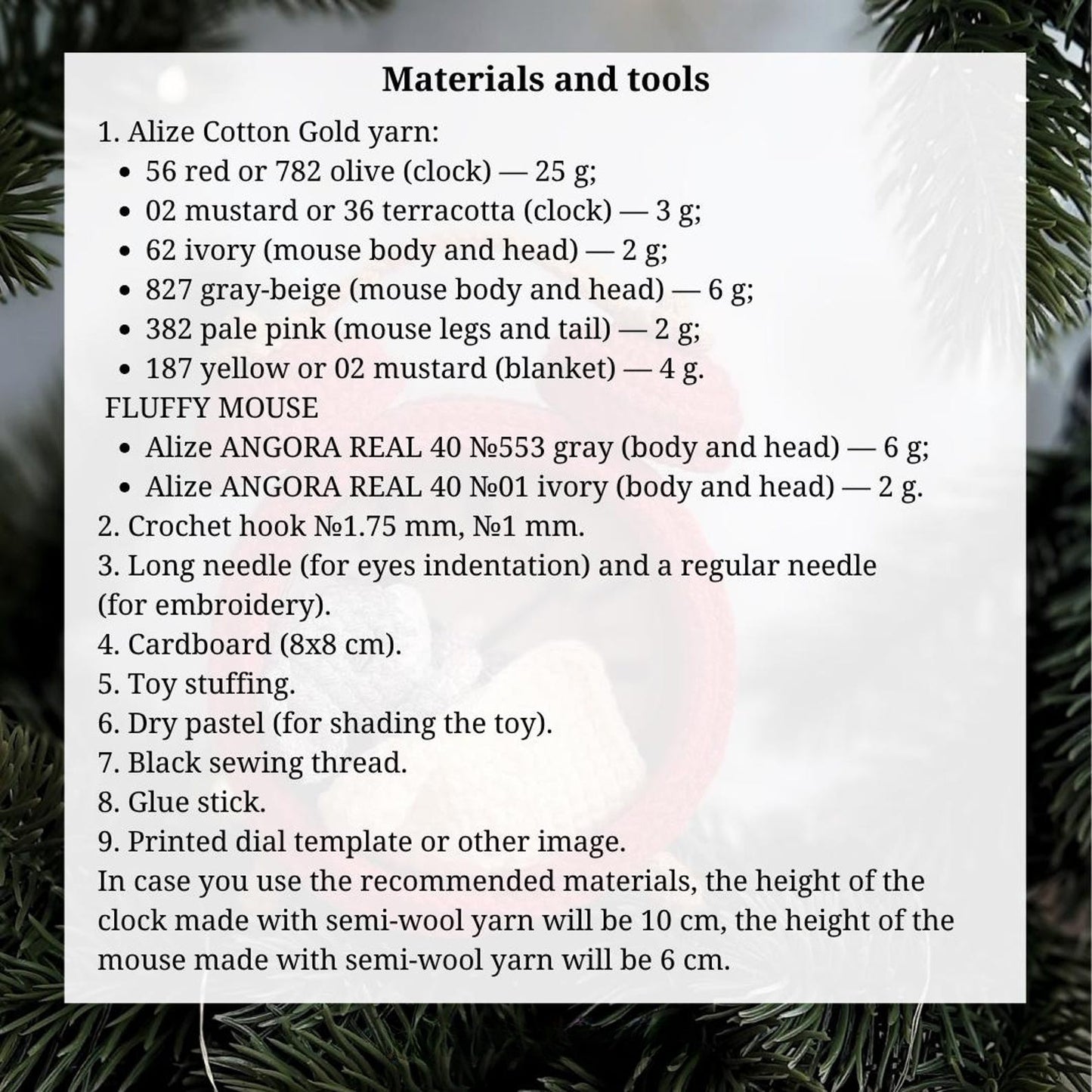 Mouse in the Clock Crochet Pattern