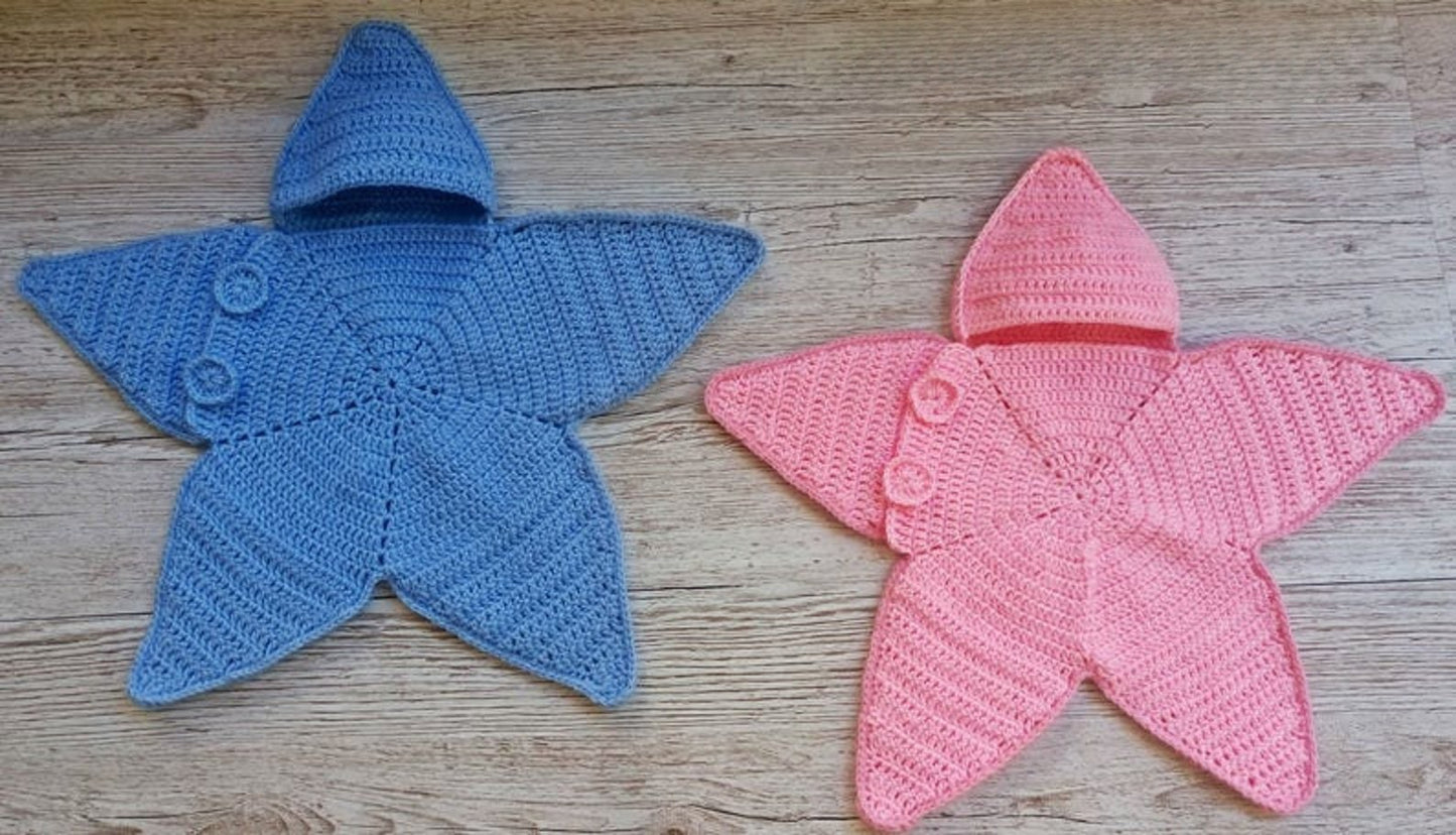 Little Star Baby Cocoon Crochet Pattern