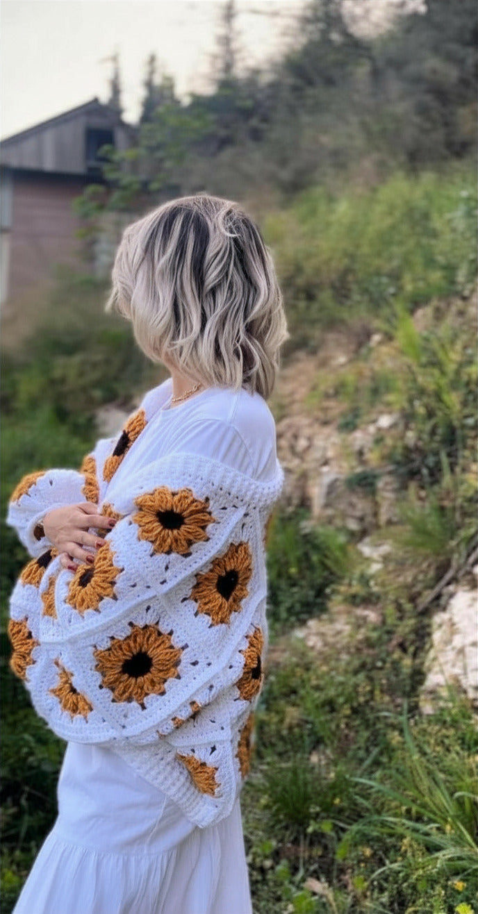 Sunflower Crochet Cardigan Pattern