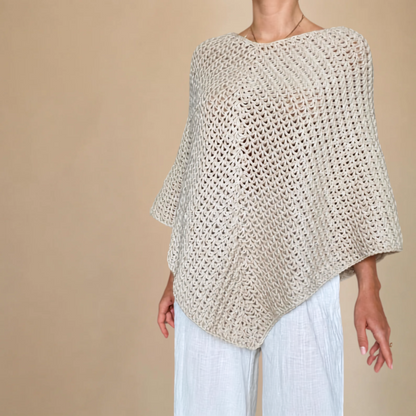 Two-Way Cozy Poncho Crochet Pattern