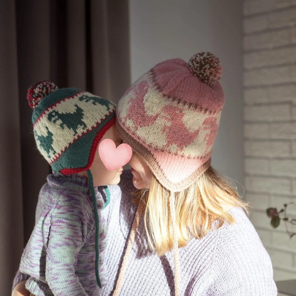 Dino Warm Ears Hat Knitting Pattern