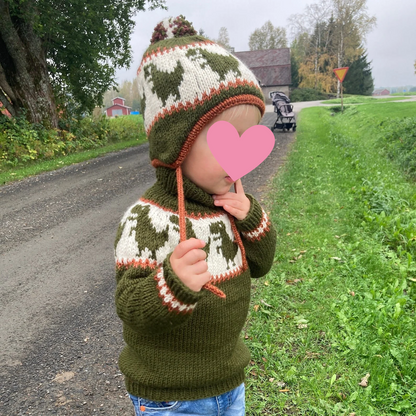 Dino Warm Ears Hat Knitting Pattern