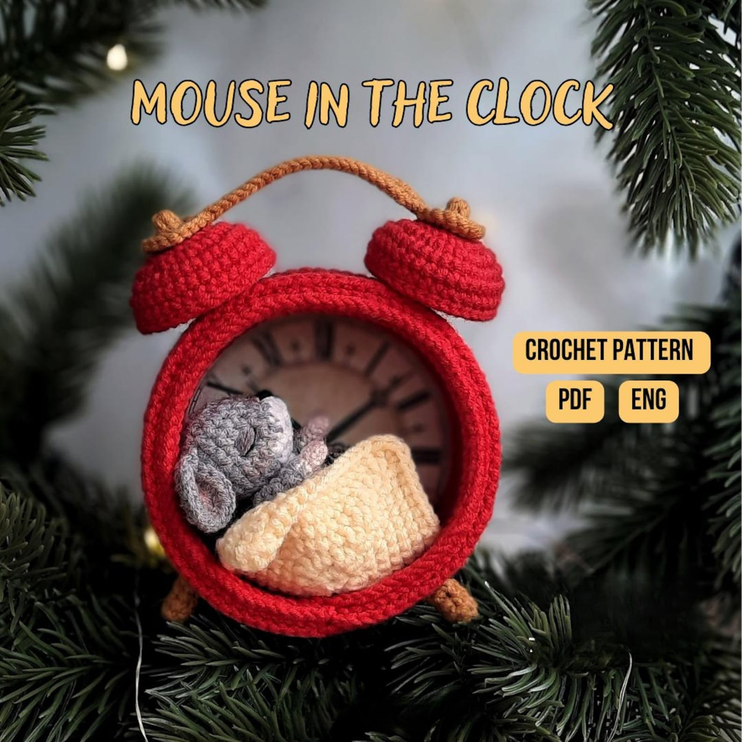 Mouse in the Clock Crochet Pattern