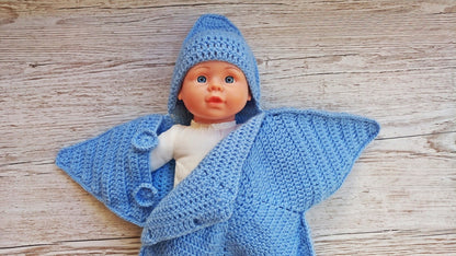 Little Star Baby Cocoon Crochet Pattern