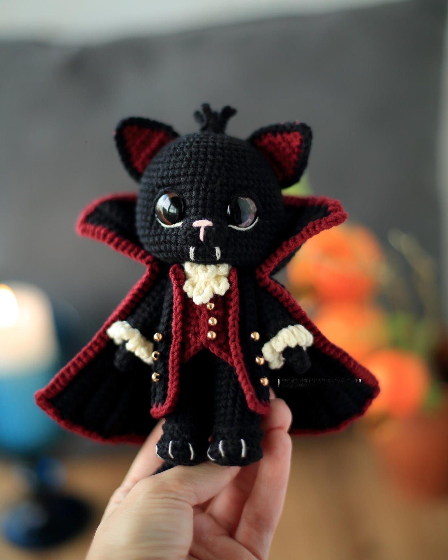 Draco the Vampire Cat Crochet Pattern