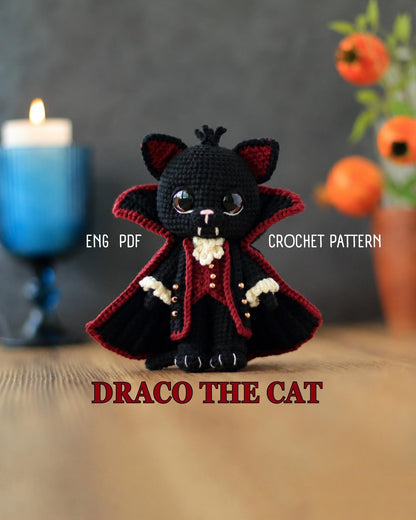 Draco the Vampire Cat Crochet Pattern
