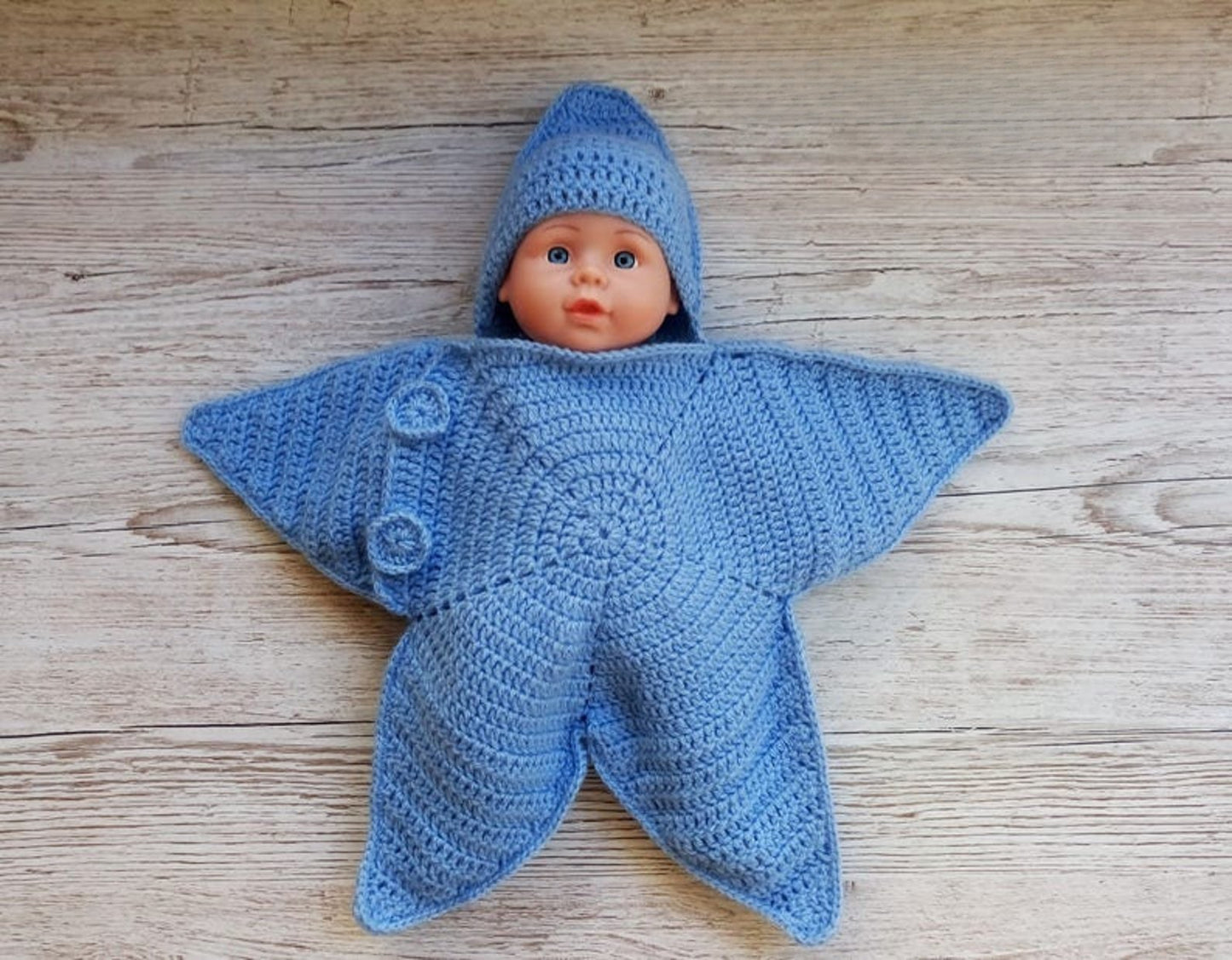 Little Star Baby Cocoon Crochet Pattern