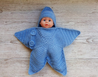 Little Star Baby Cocoon Crochet Pattern
