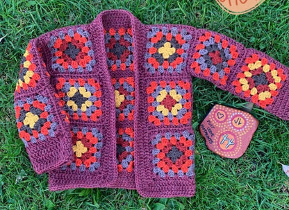 granny square cardigan Crochet Pattern