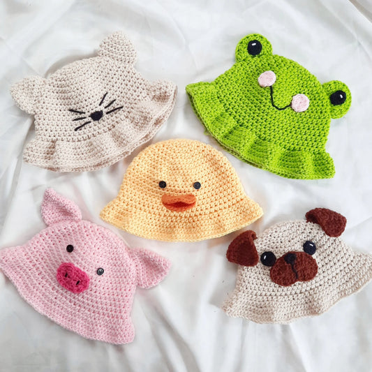 animal bucket hat crochet pattern