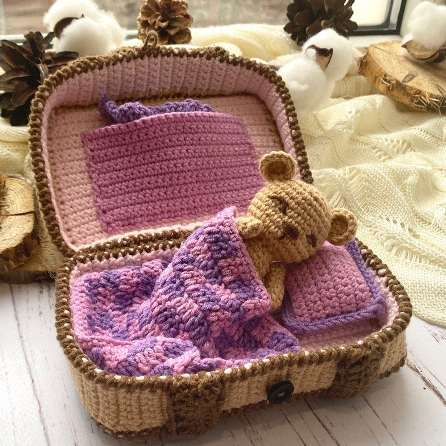Cozy Bear Sleep Bag Crochet Pattern