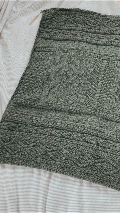 Purl Only Blanket Knitting Pattern