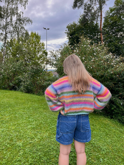 Rainbow Cardigan Knitting Pattern