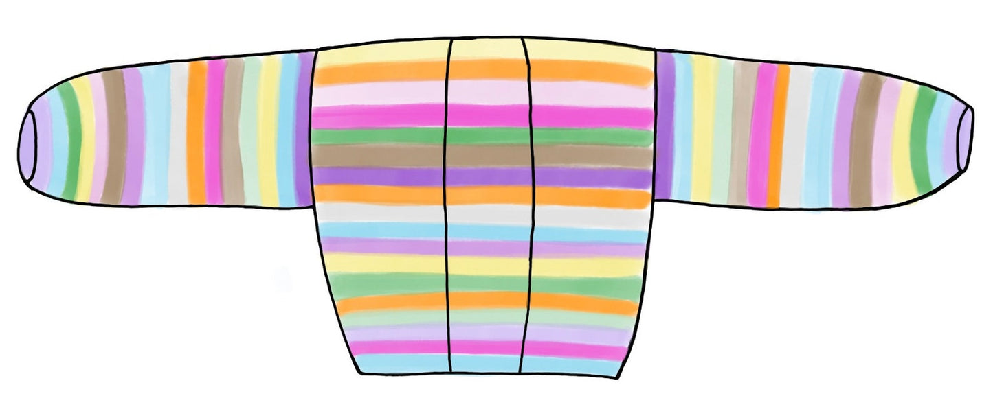 Rainbow Cardigan Knitting Pattern