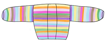 Rainbow Cardigan Knitting Pattern