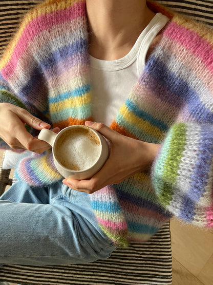 Rainbow Cardigan Knitting Pattern