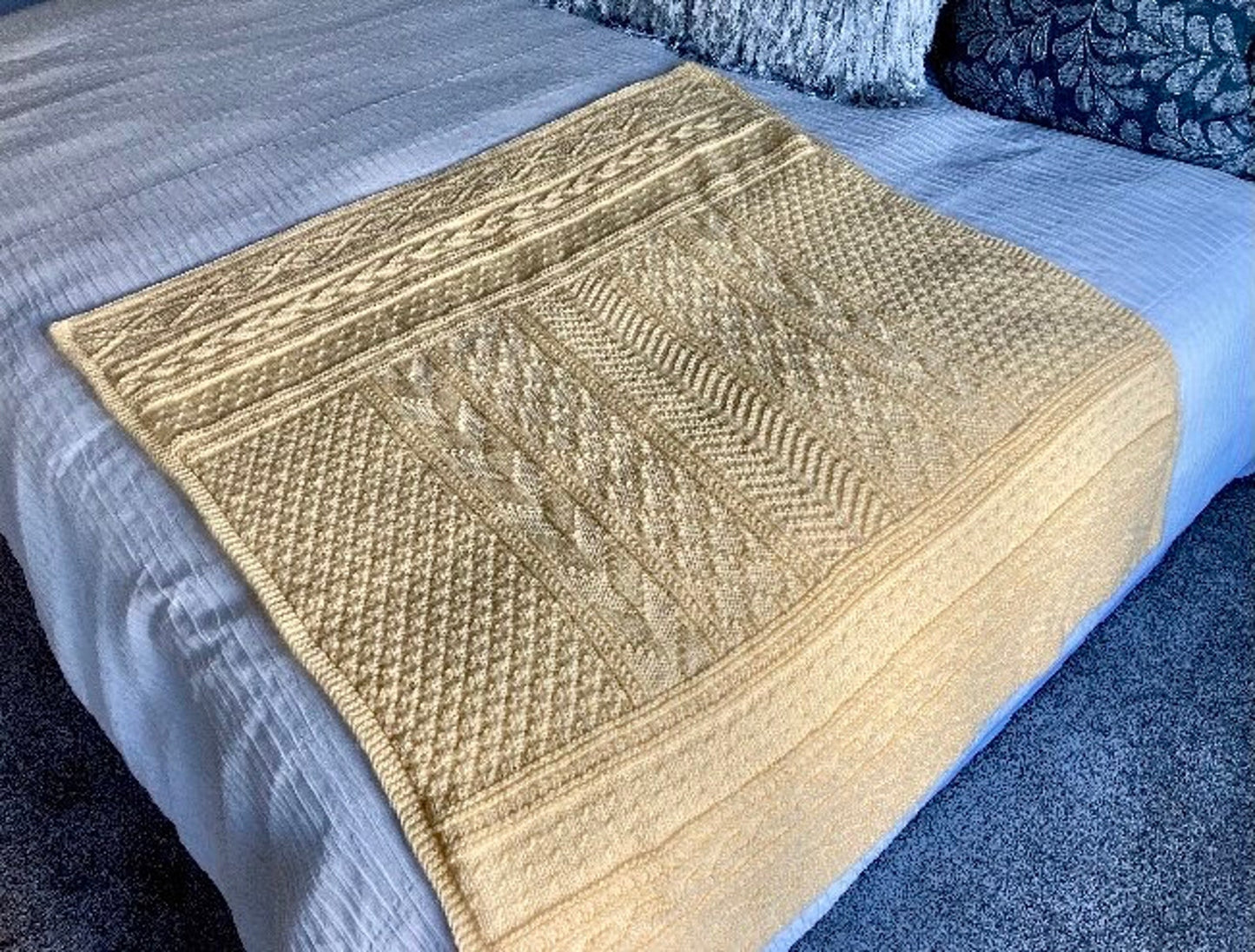 Purl Only Blanket Knitting Pattern