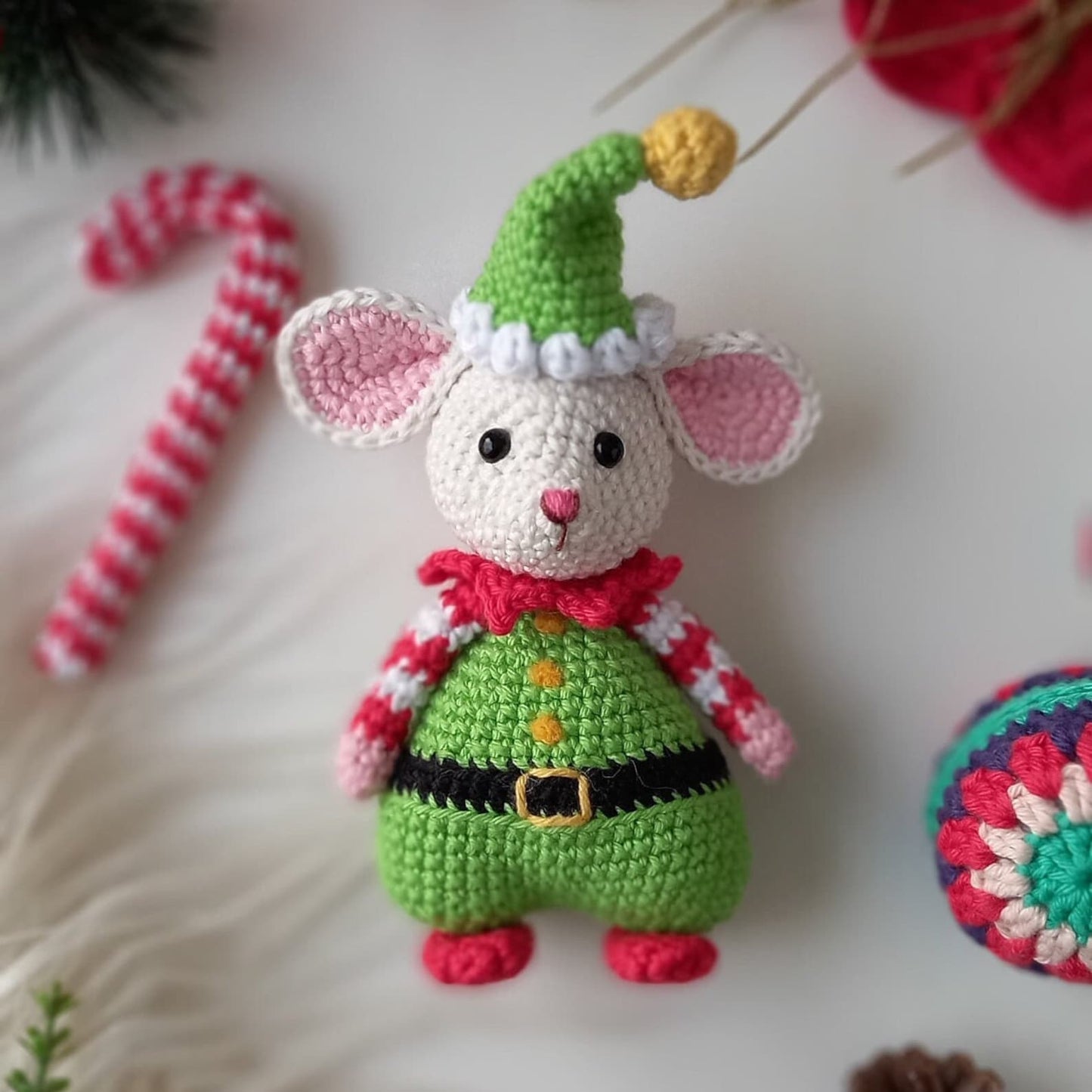 Festive Crochet Mice Pattern