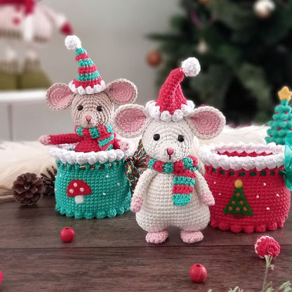 Festive Crochet Mice Pattern