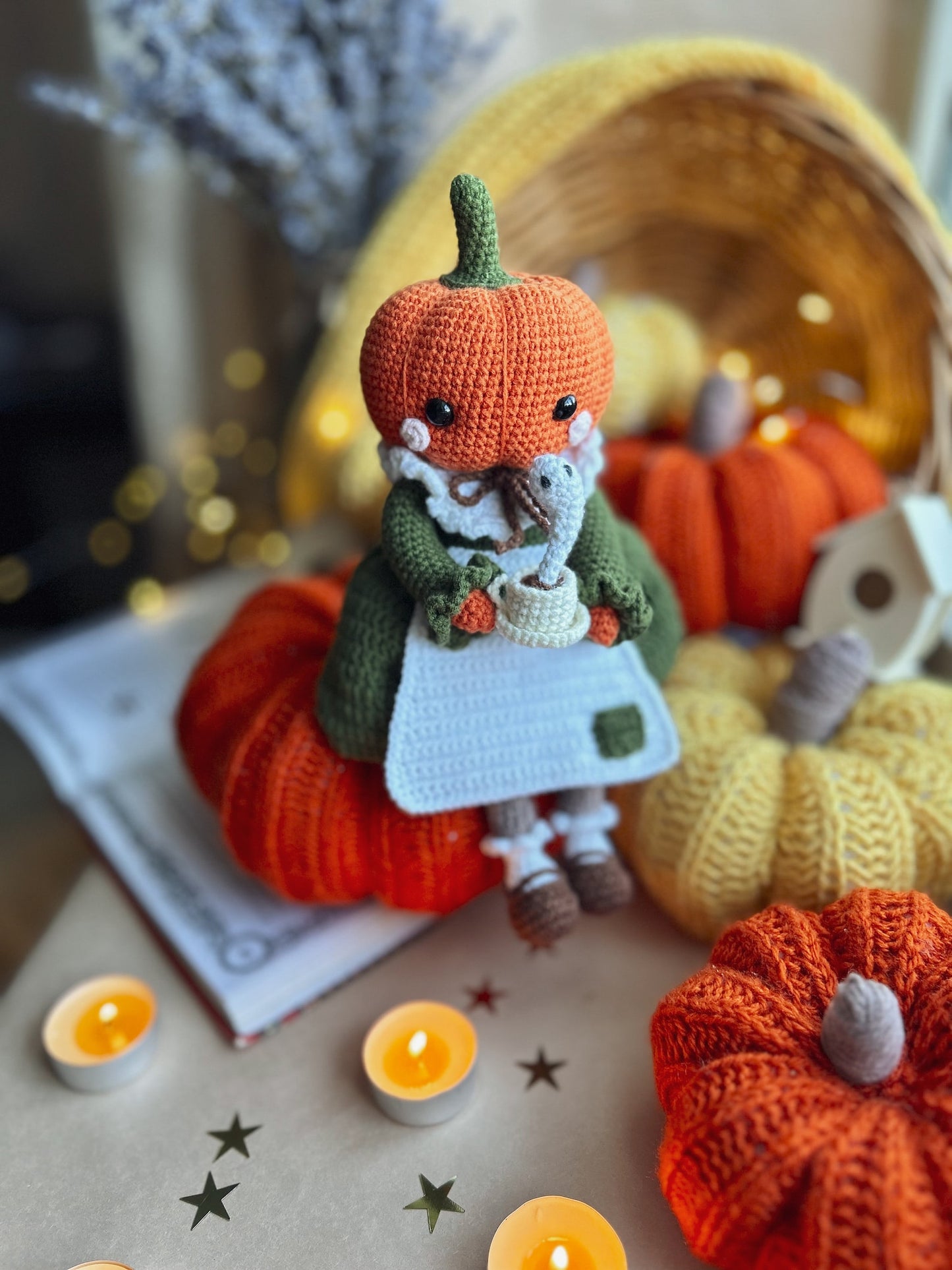 Pumpkin Witch Crochet Doll Pattern