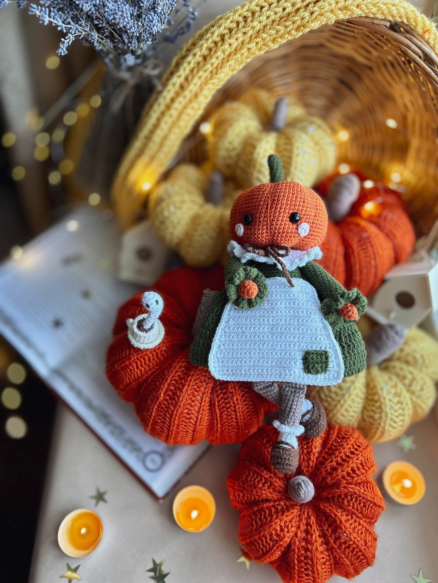Pumpkin Witch Crochet Doll Pattern