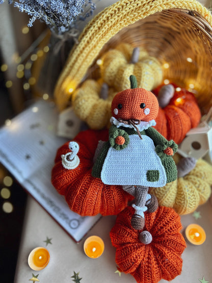 Pumpkin Witch Crochet Doll Pattern