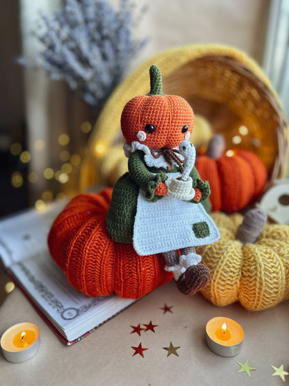 Pumpkin Witch Crochet Doll Pattern