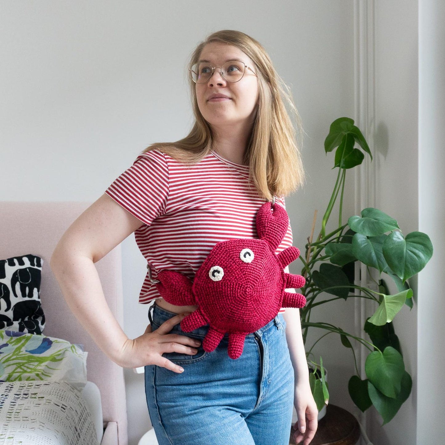 Easy crab bag crochet Pattern