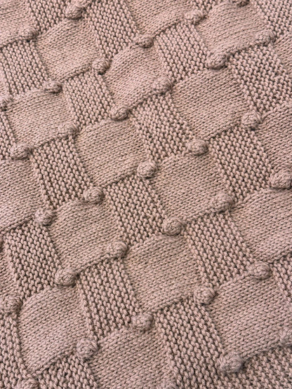 Cozy Bobble Baby Blanket Knitting Pattern