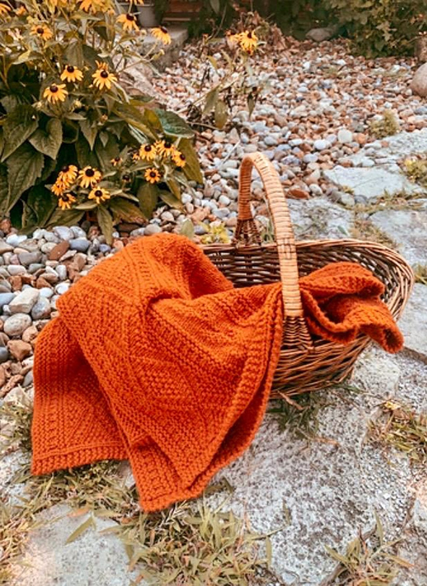 Purl Only Blanket Knitting Pattern