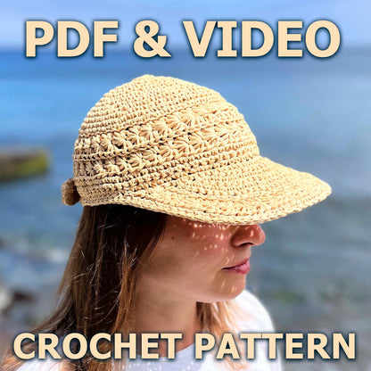Floral Baseball Cap Crochet Pattern