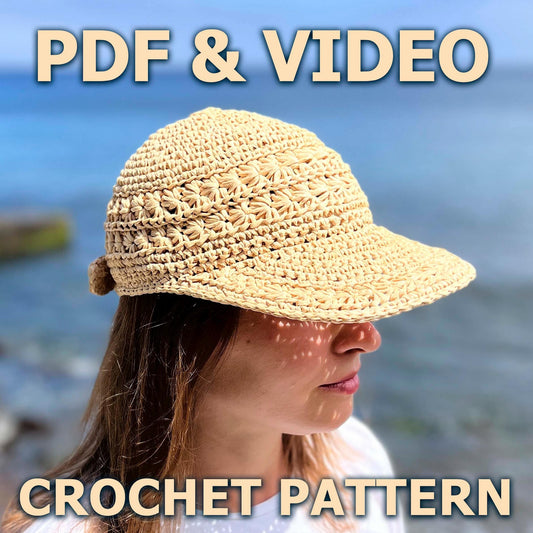 Floral Baseball Cap Crochet Pattern