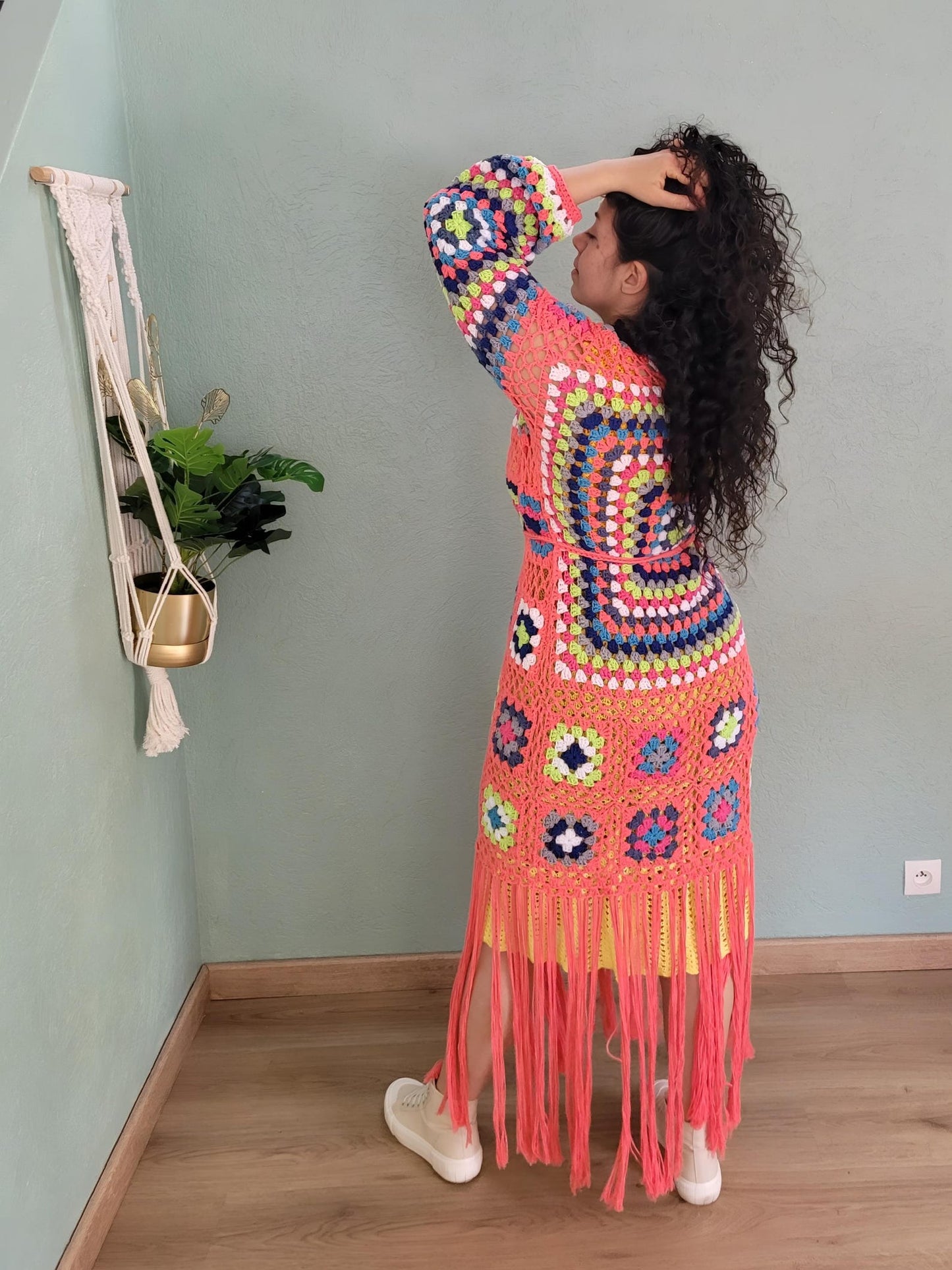 Long Granny Chic Cardigan Crochet Pattern