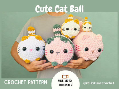 Cute Ball Cat Crochet Pattern