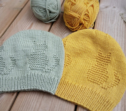 Cozy Cat Family Hat Knitting Pattern