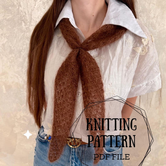 Moonlit Petals Scarf Knitting Pattern