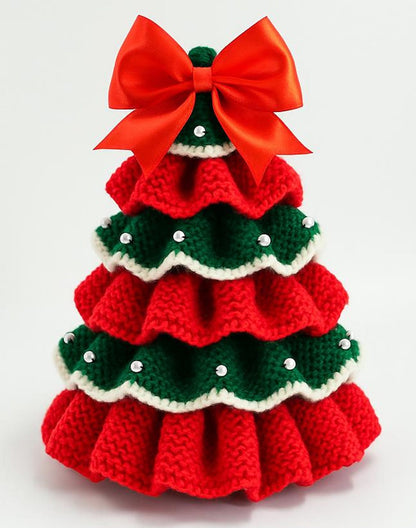 Ruffled Tree Décor Knitting Pattern