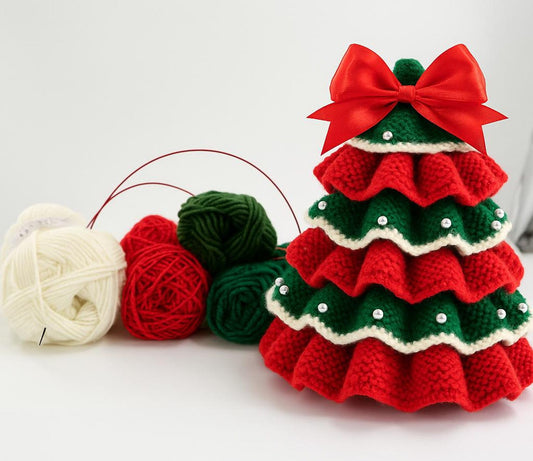Ruffled Tree Décor Knitting Pattern