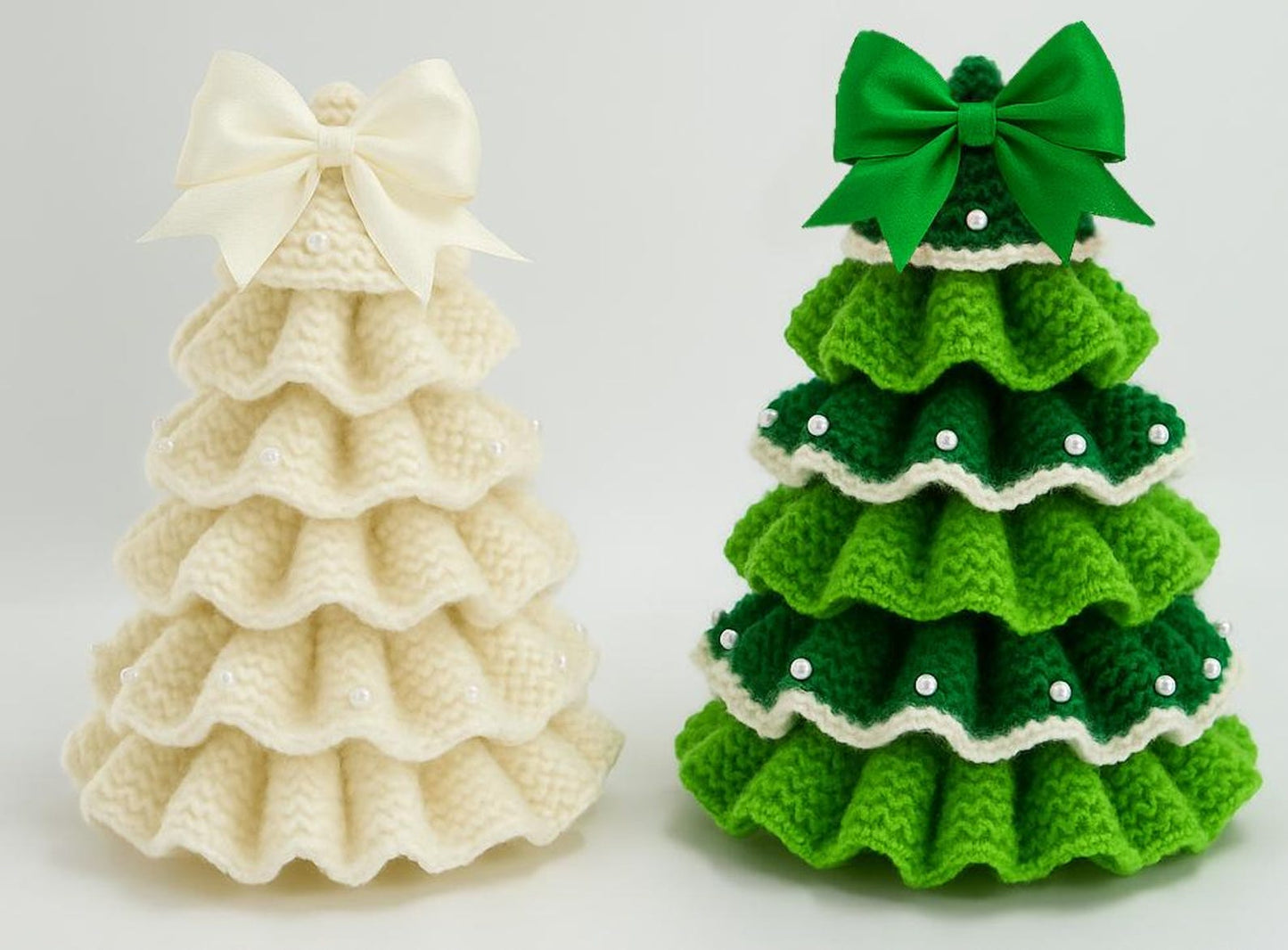 Ruffled Tree Décor Knitting Pattern