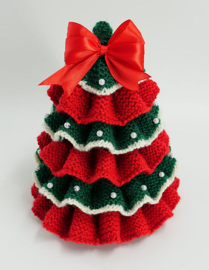 Ruffled Tree Décor Knitting Pattern
