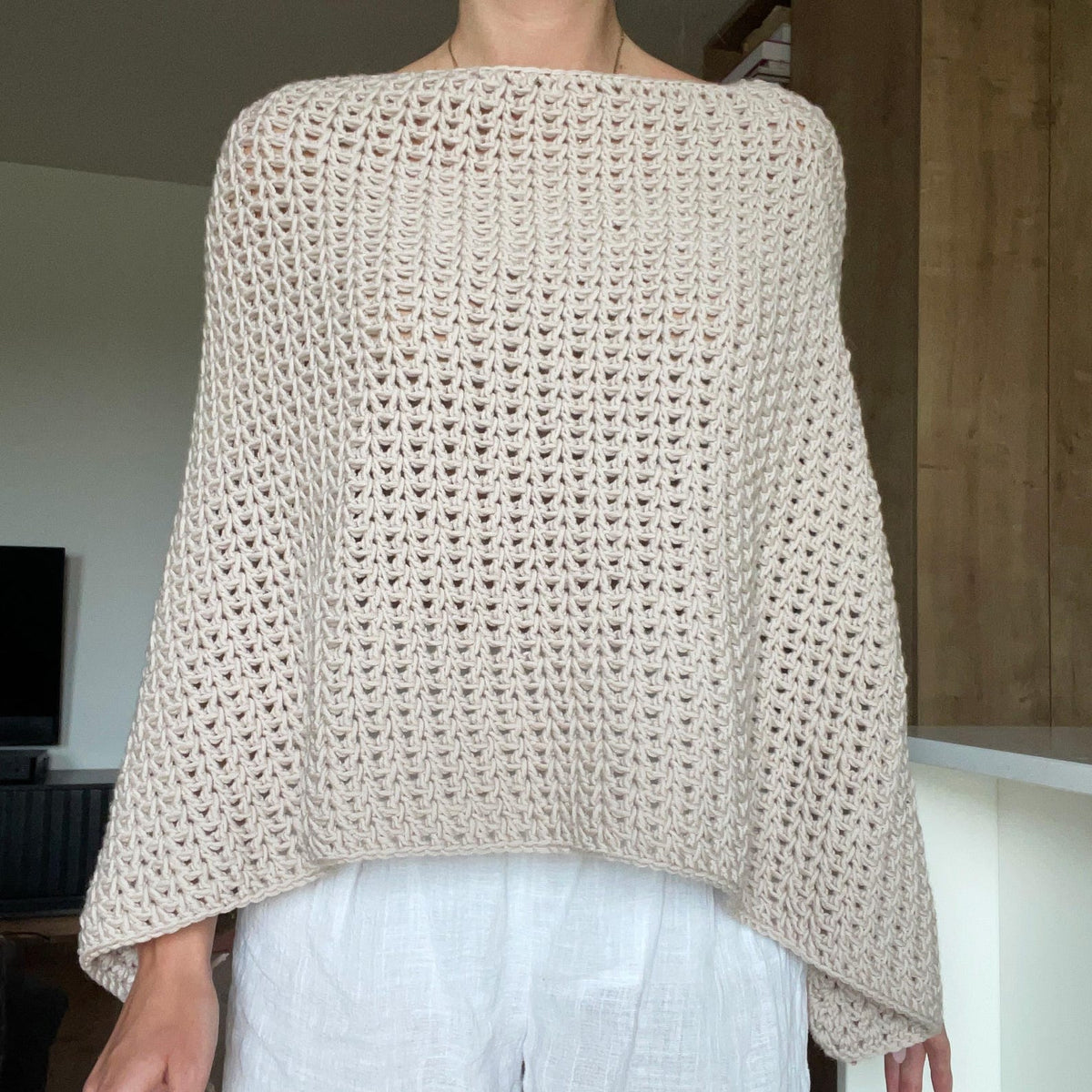 Two-Way Cozy Poncho Crochet Pattern