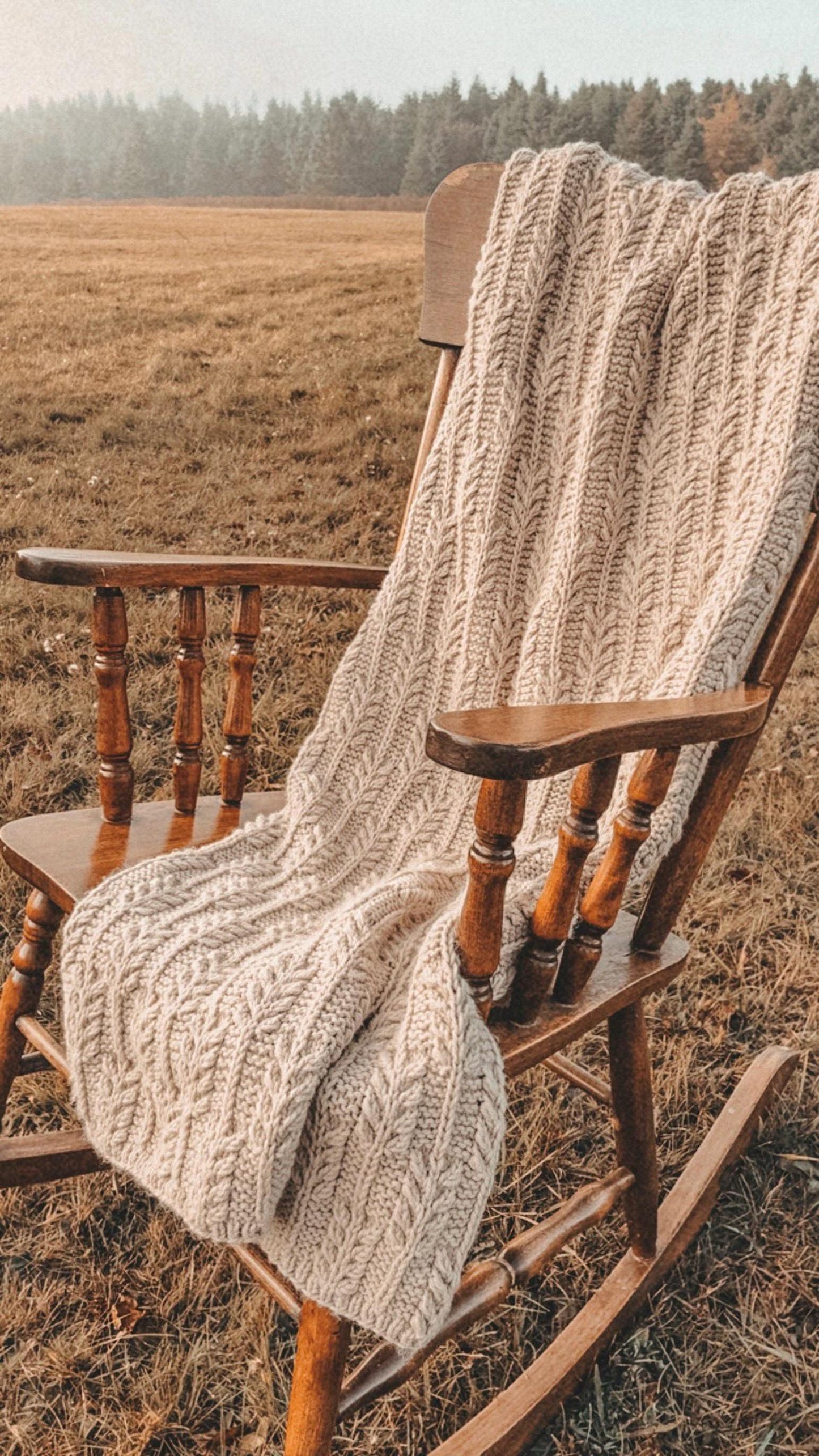 Calm Fields Blanket Knitting Pattern