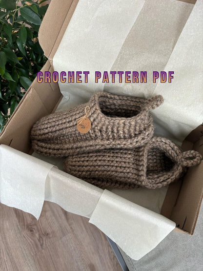 EasyComfort Slippers Crochet Pattern-PDF