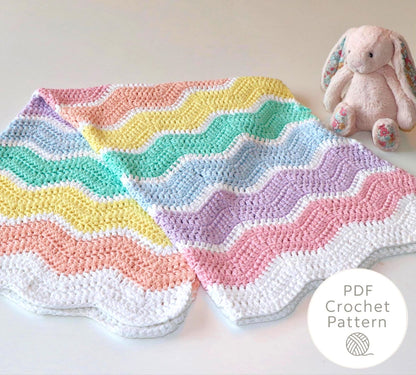 Cozy Ripple Baby Blanket Crochet Pattern